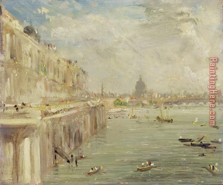 John Constable View of Somerset House Terrace and St. Paul's